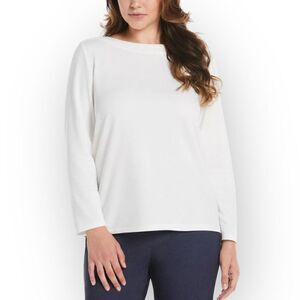 RAFAELLA Bell Sleeve Knit Top in Snow White Size XL NEW